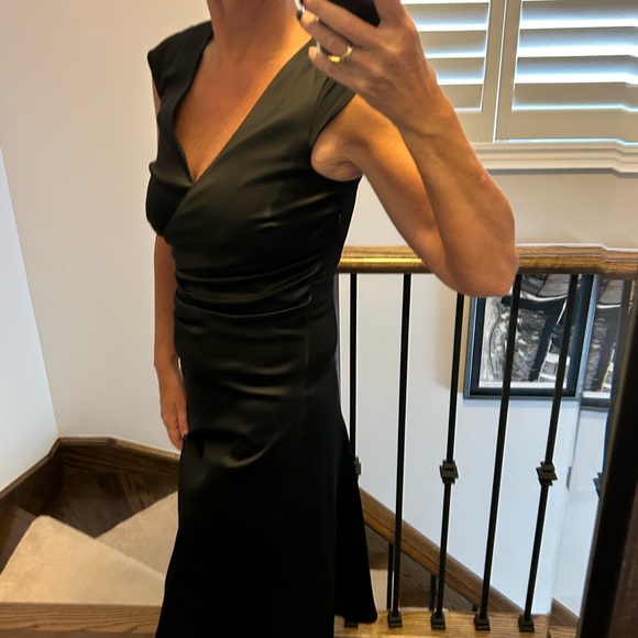 InWear Black Satin dress. Side zipper. Very Flattering! Never worn. - Picture 1 of 13